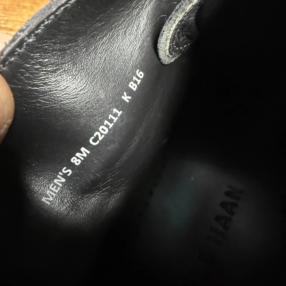 Cole Haan C20111 Black Leather Chukka Desert Boots Mens 8M